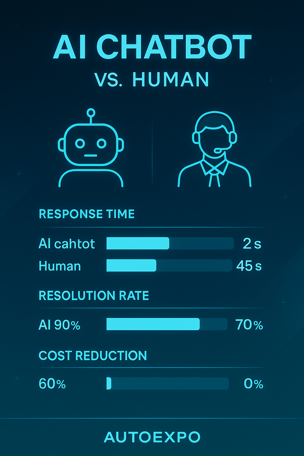 AI chatbot compare to human